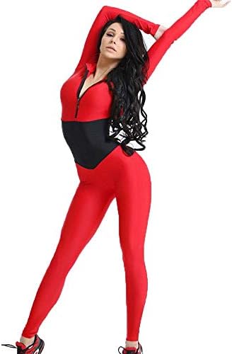 domorebest Women Slim Sport Yoga Long Sleeve Fitness Jumpsuits Gym Running Bodysuits Workout Suit