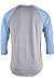 TOP LEGGING Men's Raglan 3/4 Sleeve Baseball T-Shirt-Cotton Slim Fit Jersey Junior Plus Size