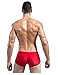 DESMIIT Men's Rope Waist Design Swimming Shorts Red US Small Asian L