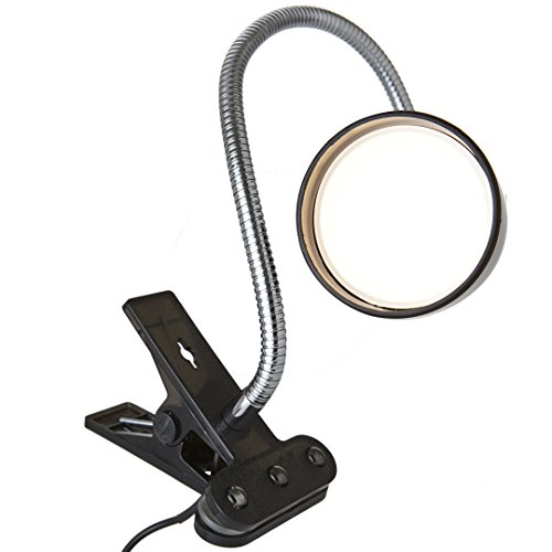 Newhouse Lighting LED Clip on Light/Clamp Lamp/Reading Book Light for Desk, Bed, Office, and