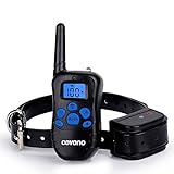 Dog Shock Collar with 330 Yards Remote Control,Covono Waterproof and Rechargeable Electric Training Collar with Beep/Vibration/Shock/Light for Pet (10Lbs-100Lbs),Anti Barking E Collar for 1 Dog