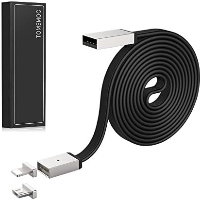 Tomsmoo 5th Generation 2 in 1 Micro USB Lightning Magnetic Charging and Data Transfer Cable ,for IOS Iphone8/8+ Ipod Ipad pro for Android Kindle Samsung S7 Xiaomi5A Game Controller (3.3ft 2.1A Black)