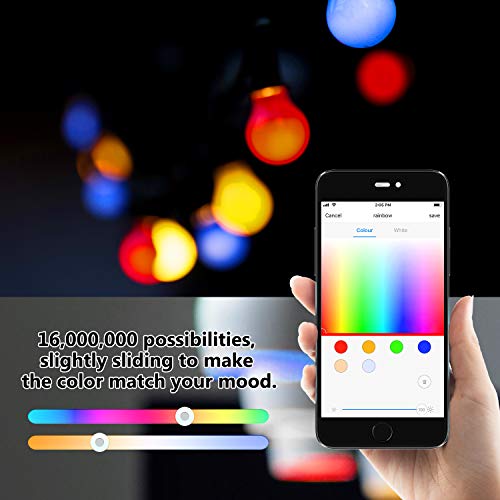 Smart Light Bulb, RGBCW Wi-Fi LED Bulb BR30[12W 1250LM] Dimmable Multicolored Lights, No Hub Required, Compatible with Alexa and Google Home, 100-150W Equivalent