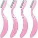 4 Packs Folding Eyelash Comb, Stainless Steel Metal Teeth Eyebrow Separator Comb Lash and Brow Makeup Applicator Brush Professional Tool for Define Lash