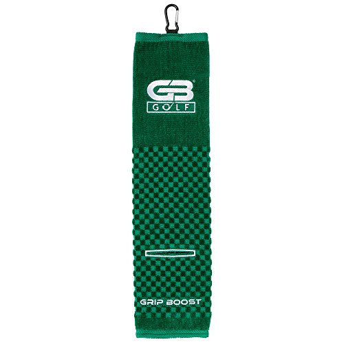 Gb tri-fold golf bag towel w/ washing pocket (masters green)