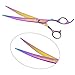 LILYS PET Professional PET DOG Grooming Coated Titanium scissors suit Cutting&Curved&Thinning shears (8.0 inches, Rainbow)…