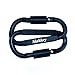 Makhry 6PCS Aluminum D-Ring Locking Carabiner Clip Spring Snap Hook Camping Hooks Keychain Carabiner Hooks (Black)