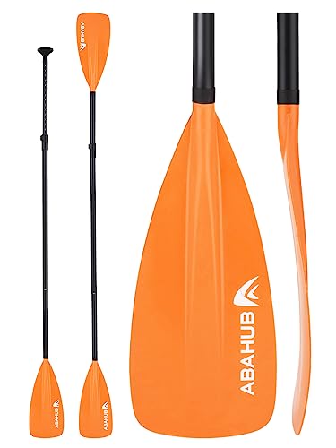 Abahub 2 in 1 Sup Kajak Paddel Aluminium Einstellbares Stand Up Paddle für Paddleboard, Aluminiumlegierung PU-beschichtete Schaft Kunststoff Nylon Klinge