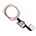 Home Button Key with Flex Cable and Rubber Ring Replacement Part for iPhone 6s and 6s Plus (Rose Gold)