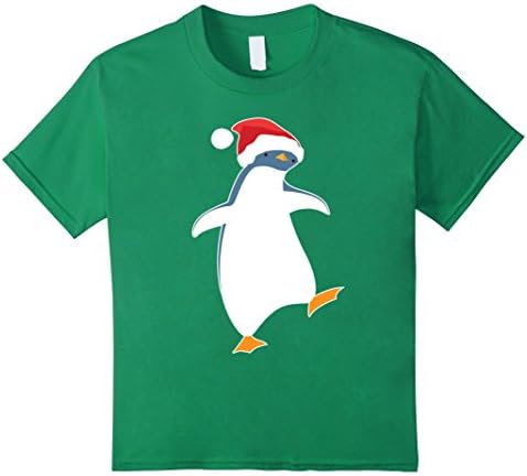 Kids Santa Penguin Costume T-shirt 4 Kelly Green