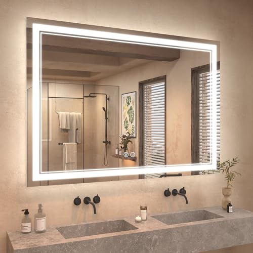 OKPAL LED Bathroom Mirror Lights Anti-fog Lighted