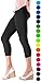 LMB Lush Moda Seamless Capri Length Basic Cropped Leggings - Variety of Colors - Black OS