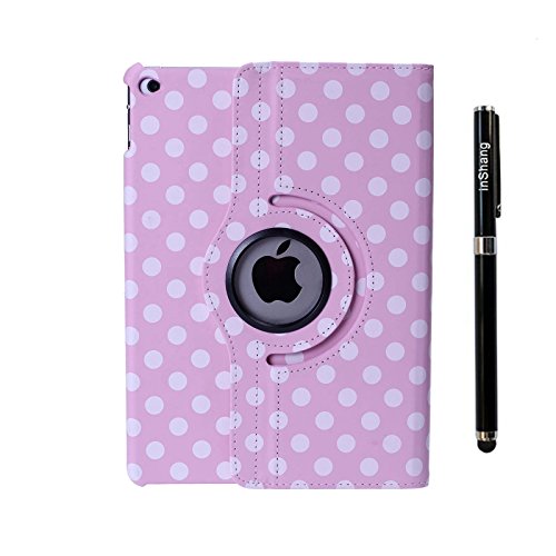 inShang Case for iPad Air 2 Apple iPad 6 iPad6 (2014-2015 Version) Premium PU Leather Case Cover Stand - 360 Degree Rotating Style Auto Sleep/Wake Case+1pc High end Class Business Stylus Pen