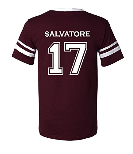 The Creating Studio Adult Vampire Diaries Salvatore 17 2-Sided Jersey (XX-Large, Maroon)