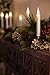 Enchanted Spaces Set of 10 Flameless Ivory Window Candles with Removable Silver Candle Holders, 20 AA Batteries, Window Suction Cups, Remote Control with Daily Timer