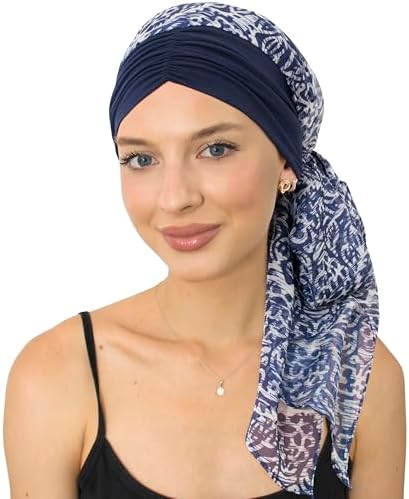 Mixed Floral & Solid Head Covering Bundle - Pink, Blue, Teal, Peach Amazon.com: Head Wrap for Women, Peach with Multi Colored  main image 2