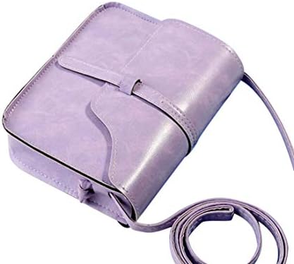 NEARTIME Vintage Purse Bag Leather Cross Body Shoulder Messenger Bag Satchel Leather Vintage Handbags for Women (🌹18.5cm(L)13.5(H)4cm(W), Pueple)