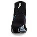 Feetures! Men's Elite Light Cushion Quarter, black + Reflector, large