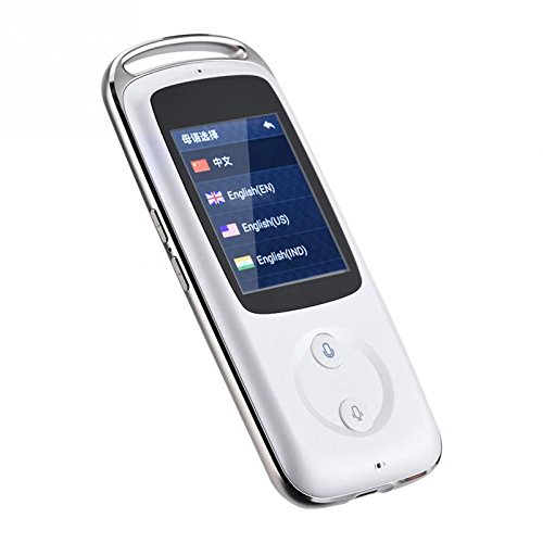 M3M Smart Translator - Smart Wifi And 4G Language 2 Way Speech To Speech And Text Translation Interpreter18 Languages Real Time Voice Translation Learn To Travel,White