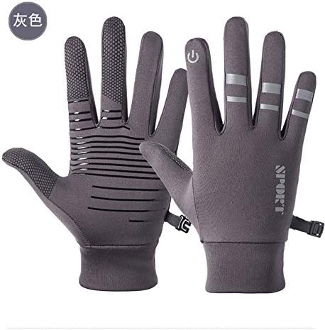 Winter gloves with anti-slip touch screen fingertips.