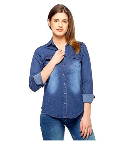 girl denim shirt