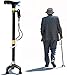 Bago Folding Walking Cane with Led Light and Tripod Pivot Base for All Terrain Grip - Canes are Lightweight and Collapsible to Pack Small for Travel and Store