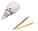 Concession Essentials Snow Cone Set -400 Snow Cone Cups and Straws Set - 200 6oz Cups, 200 Neon Assorted Straws , 4" Height, 6" width, 8" Length (Pack of 400)