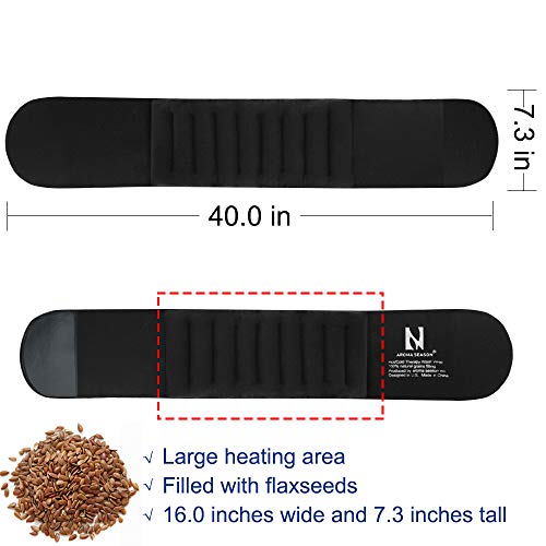 Aroma Season Microwave Lower Back Heating Pad for Back Pain Lumbar Heat Wrap. Hot Therapy for Relief Cramps, Pains