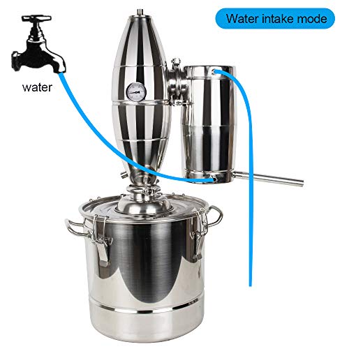 Stainless Steel Water Alcohol Distiller Home Brew Kit Still Wine Making Essential Oil Boiler