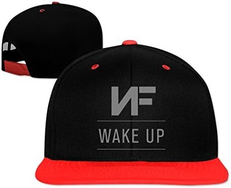 Adjustable NF Wake Up Logo Street Hip-Hop Cap Red