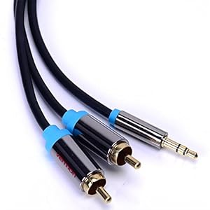 3.5mm Aux to 2 RCA Stereo Audio Cable, Vention 3.5mm Stereo Jack to 2 RCA Phono Y Audio Splitter Cable for Surround Sound Dolby Digital DTS Speaker TV Home ...