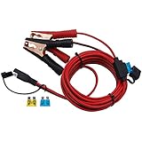 CUZEC 15FT 16AWG 15A Battery Alligator Clip to SAE Connector/12V SAE Quick Release Adapter to Alligator Clips Quick Disconnect Cable (CU10340B)