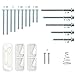 Ideal Security Model 1994 VP Pull Handle Set for Storm and Screen Doors, Fits 1 to 2-1/8 inches Thick Doors, White