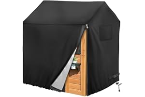 210D Oxford Waterproof Outdoor Playhouse Cover for Children's Game House, UV and Wind Resistant Protective Cover with Drawstr