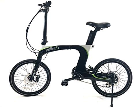 Green Bike USA - Carbon Light - 20'' Folding Electric Bike, 350W Motor, Lithium Panasonic 36V/10.5AH Battery, Led Display, Only 37.5 Lbs