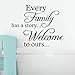 Rumas Family Removable Art Vinyl Mural Home Room Decor Wall Stickers