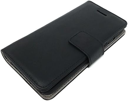 DFY Mobile Leather Wallet Case for Iphone 8/7 - with Protective cover and Magnetic Closure (Black)
