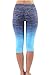 Evera Womens Ombre Yoga Athletic Workout Exercise Capris Leggings