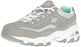 Skechers Sport Women's D'Lites Memory Foam Lace-up Sneaker,Gray/White Life Saver,11 M US