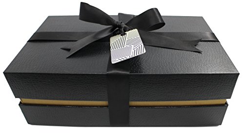 Fancy Gift Box - Wrapping Kit | Medium 10.5 x 6.5 x 3.25 inches (Manhattan Gold)