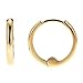 14k Solid Gold Small Mini Huggies Hoops Earrings 9MM (1.5mm,2.5mm)