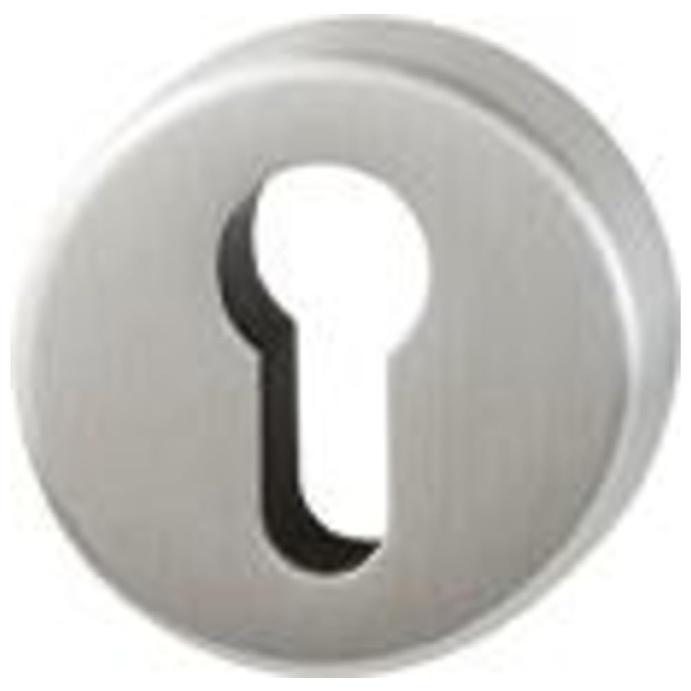 HOPPE 542543 Round Rosette Diameter 52 mm | Matte Stainless Steel | Deadlock | 1 Pair