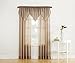 No. 918 Erica Crushed Voile Ascot Beaded Sheer Rod Pocket Curtain Valance
