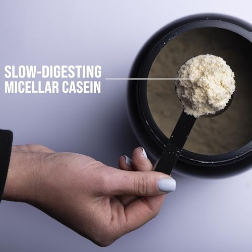 Rule 1 Casein Protein - 25g Protein and 11g EAAs Per Serving from Slow-Release Micellar Casein for Overnight Recovery and Sustained Delivery Between Meals (4 Pounds*, Chocolate Fudge)
