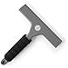 Squeegee for Shower Door, Car Windshield, and Glass Window - 2 Extra Silicone Replacement Blades - Foam Handle - Gray