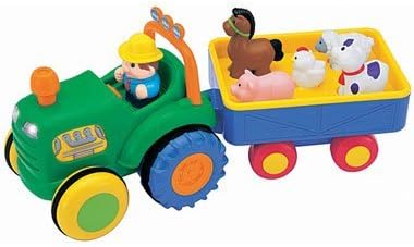 farm tractor toy with animals