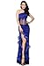 ZLTdream Women's Latin Dance Oblique Top And Dovetail Split Skirt 2PCS/Set