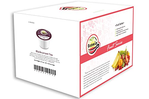 Teasia Brand Tea Pods, Black Currant, Fruit Series, 36-count All Natural GMO-free Hot & Iced Tea Single Serve Capsules for Keurig Brewers