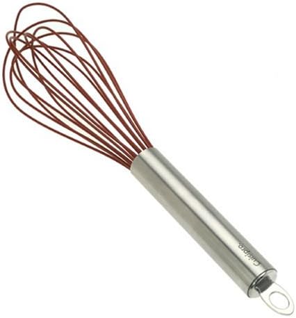 CuisiproBalloon Whisk, Red, Silicone/Stainless Steel, Non-Stick Friendly, Heat Resistant, Flexible, 12โ, 30.5cm, 12 inch