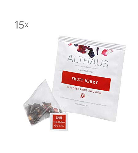 Althaus Tee RED FRUIT FLASH (vorher FRUIT BERRY) ⋅ Früchtetee im Pyramidenbeutel PYRA PACK ⋅ Roter Früchtetee mit… – Bild 3